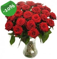 Vazo içerisinde 25 adet kırmızı gül  Ordu çiçek siparişi vermek 