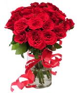 21 adet vazo içerisinde kırmızı gül  Ordu çiçek gönderme 