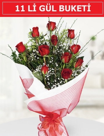 11 adet kırmızı gül buketi Aşk budur  Ordu çiçek yolla , çiçek gönder , çiçekçi  